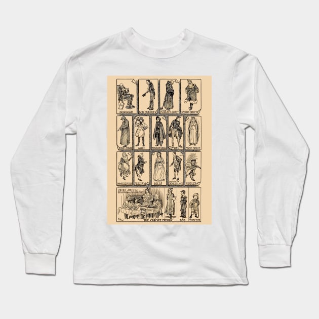 The Characters of a Christmas Carol Long Sleeve T-Shirt by PictureNZ